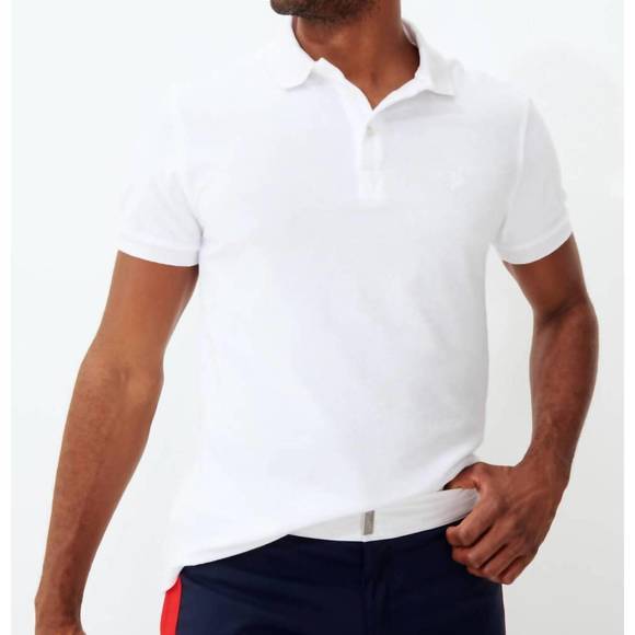 NEW VILEBREQUIN men's pacific terry polo shirt in white - Picture 1 of 3